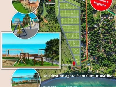 Terrenos vista mar nas falésias de Cumuruxatiba/Prado Sul da Bahia